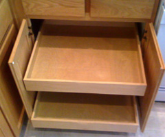 Standard front roll out shelves